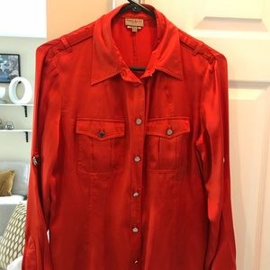Beautiful Karen Millen Silk Red/Orange Top